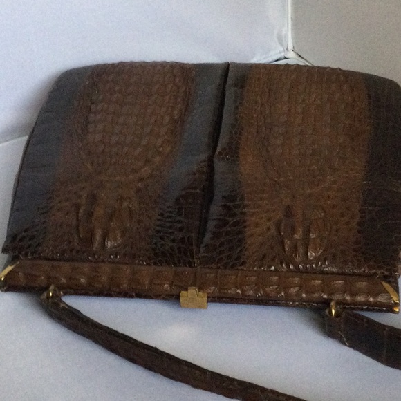 GORGEOUS VINTAGE CROCODILE LEATHER BAG - Picture 4 of 6